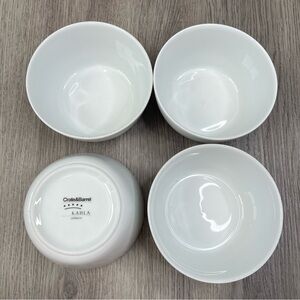 Lot Of 4 Crate And‎ Barrel Madison Germany Kahla Coupe Cereal Bowl 5 1/4" AS IS